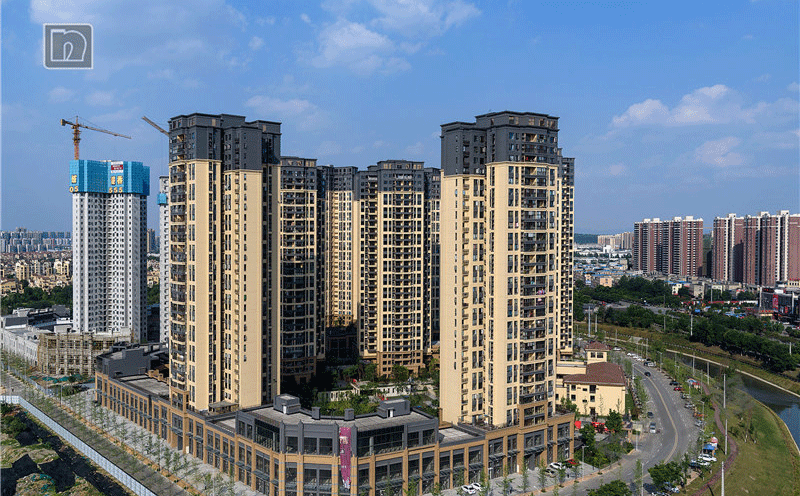 外墻水包水效果圖片案例[成都萬科金域緹香]